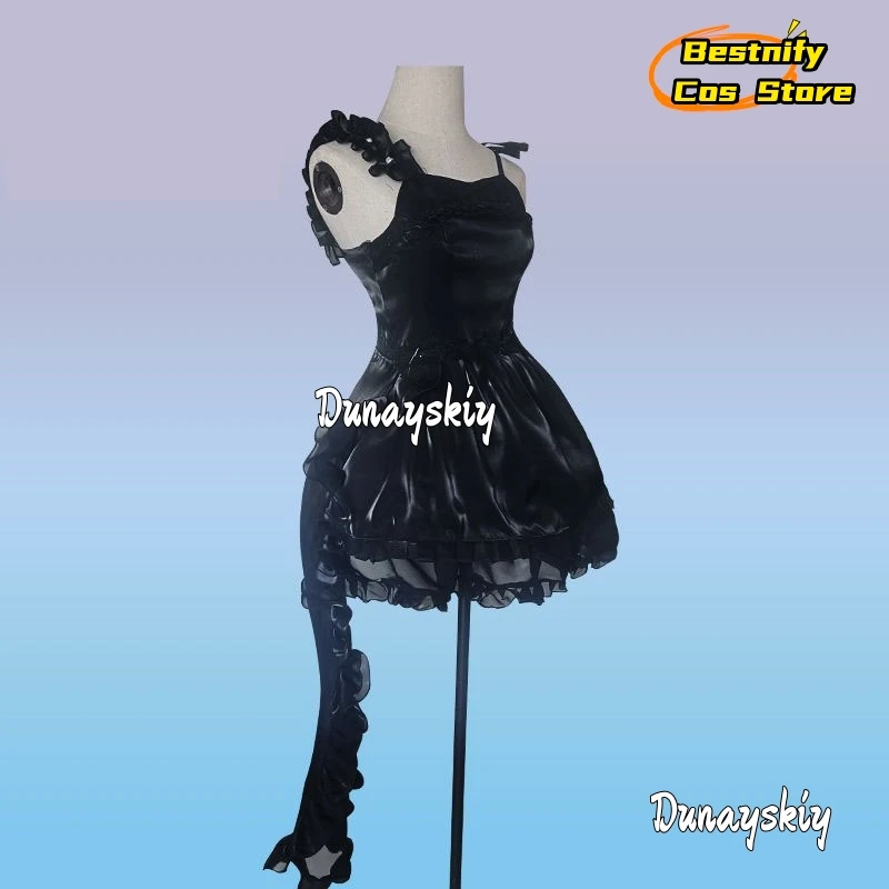 MIKUUU Cosplay Costume Wig Deep Sea Girl Fashion Black Dress Set Headwear Lolita Women's Dress Halloween Party Fantasy Clothes