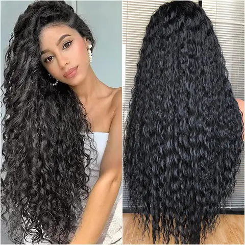 40Inch Deep Wave Wig 13x6 HD Lace Frontal Wig Brazilian Human Hair For Women 220 Density 360 Full Lace and 5x5 Glueless Lace Wig