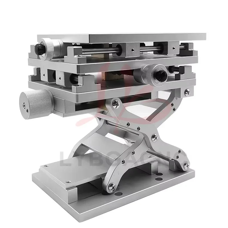 

LY 3D XYZ-210 Mobile Z-Axis Scissor Lift Adjustment Table with Scale for Fiber UV CO2 Marking Machines, Manual Fine-Tuning