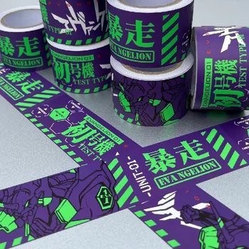 에반게리온 애니메이션 테이프 스티커, 만화 크리에이티브 장식 씰링 스티커, 수하물 스케이트보드 노트북 장식 스티커, 5M