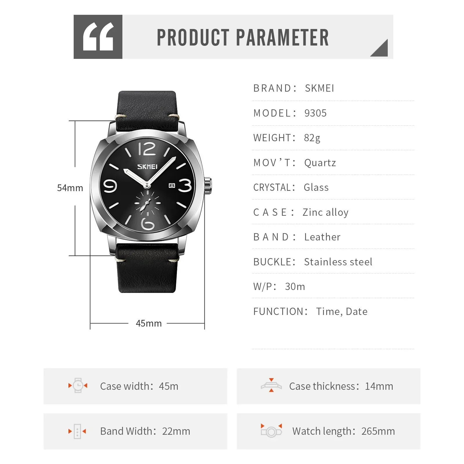 SKMEI-ساعة يد كوارتز فاخرة للرجال ، مقاومة للماء ، بسيطة ، أصلية ، تاريخ ، وقت ، ساعة رياضية للرجال ، ساعة ، مقاومة للماء ، مقاومة للماء ،