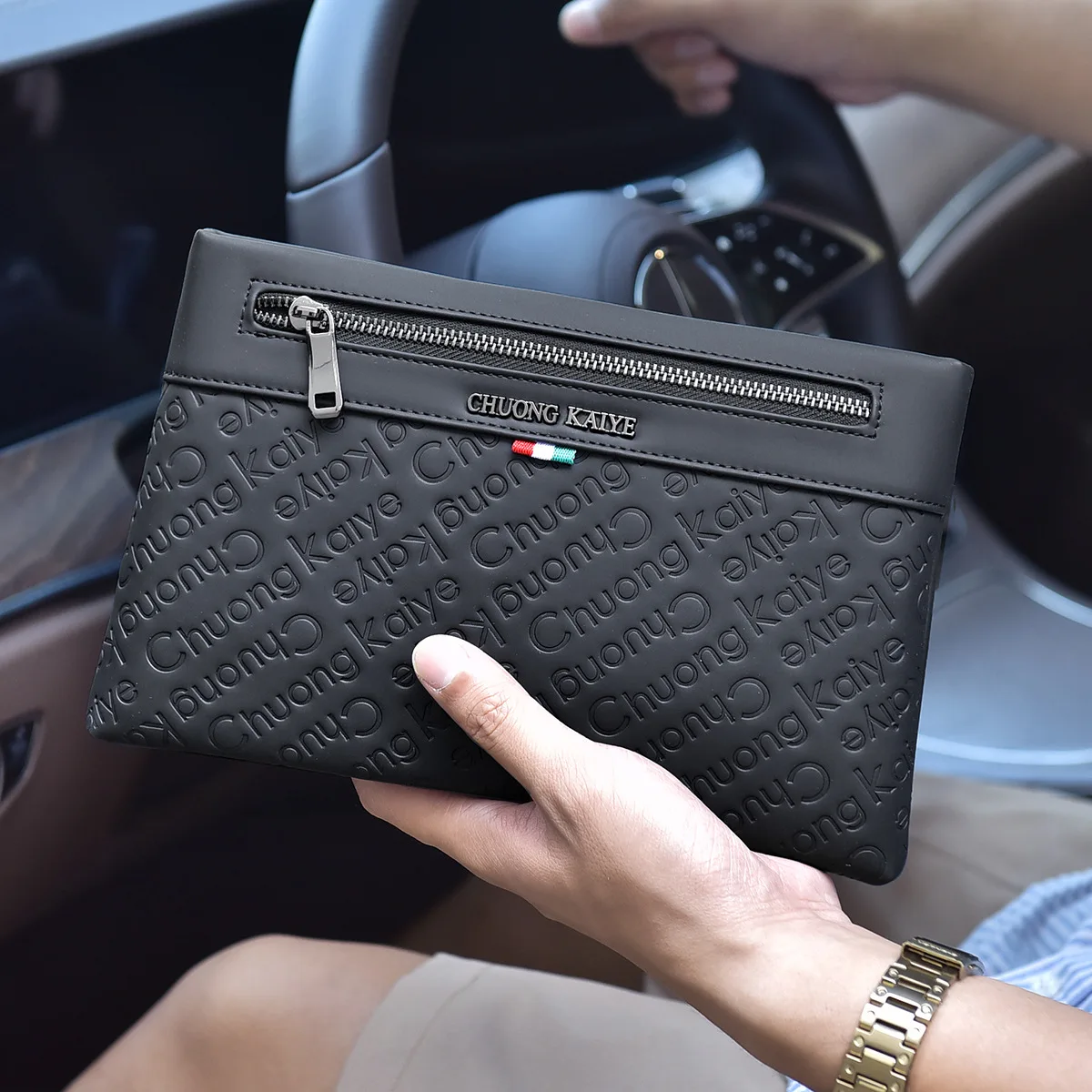 

Men's pvc hand-held large-capacity letter multi-pocket ultra-light, wear-resistant and multi-functional hand-held bag