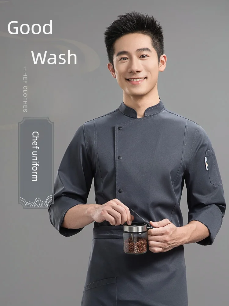 Männer Frauen Kochjacke Herbst Winter Langarm Hotel Restaurant Catering Küche Arbeitskleidung Anpassbar