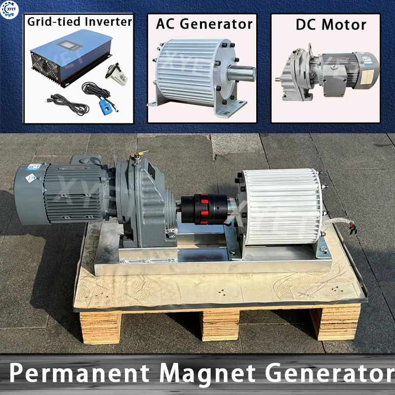 High Efficiency 30000W Permanent Magnet Generator 24V48V 220V 380V 400V Free Energy Generator Household Alternator with Inv Farm