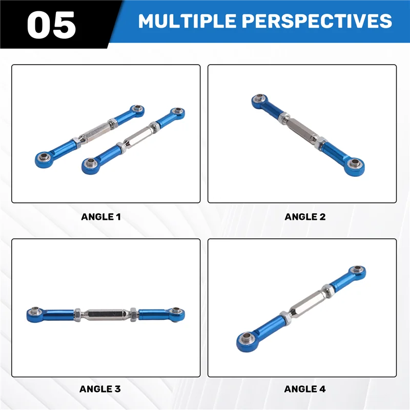 

A30F-2Pcs Metal Adjustable Steering Linkage Servo Link Pull Rod For Traxxas Slash 4X4 5807 HQ727 1/10 RC Car Upgraded Parts