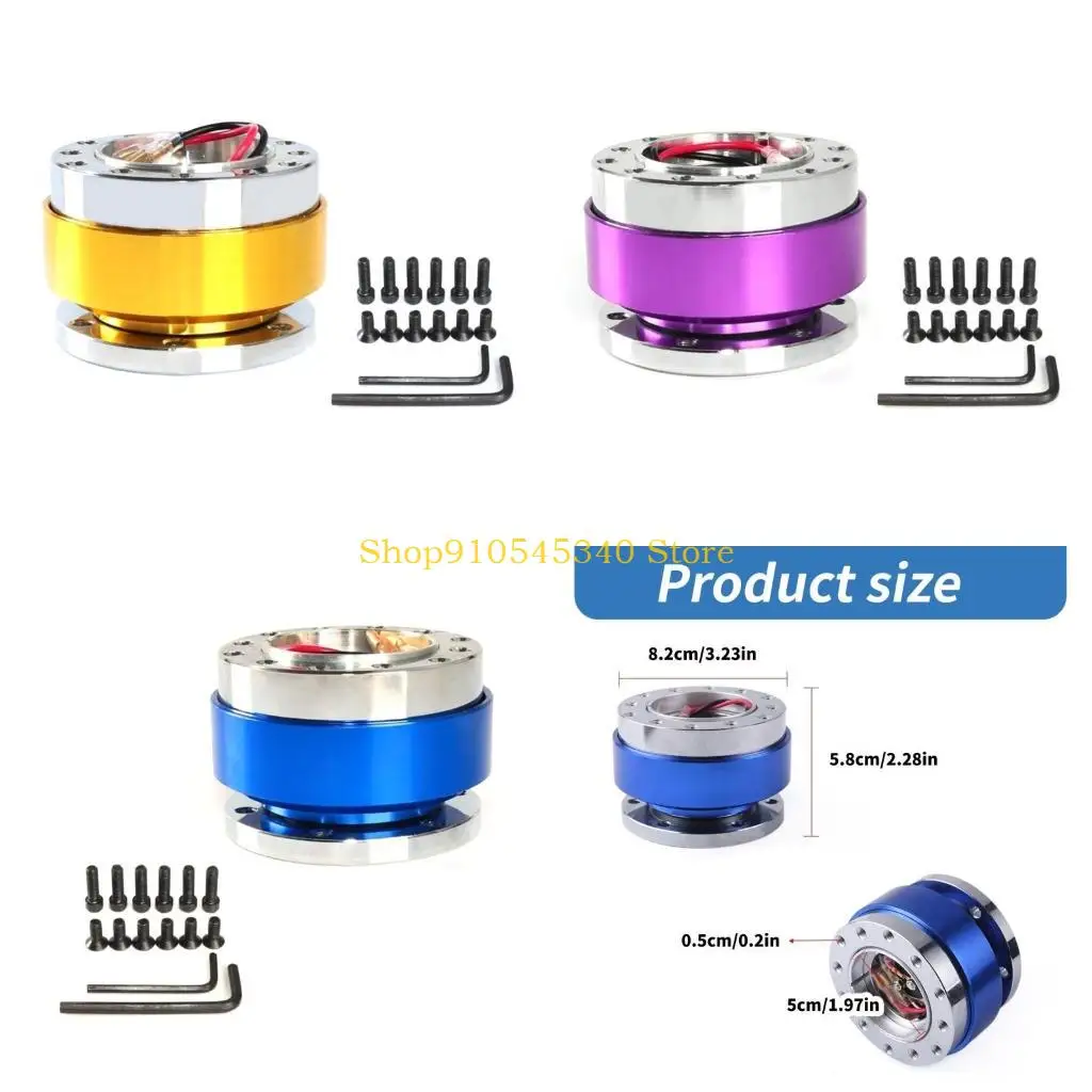 

U2JA Professional Lightweight Mechanism Aluminum Quick Detach Release Adapter Base for Motorsport Enthusiasts Steering Wheel