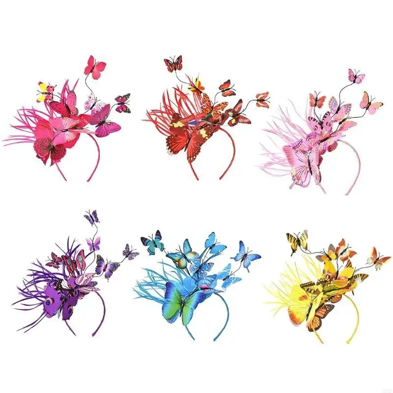 

Fascinators for Butterfly Hair Hoop Boho for Butterfly Headwear Wedding Cosplay
