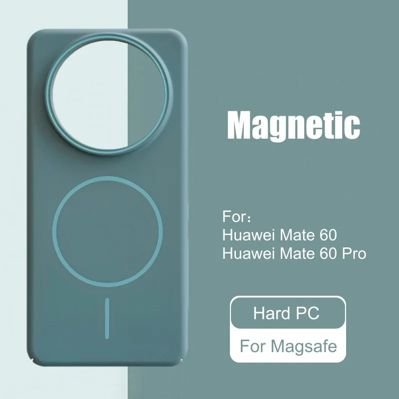 Original Magnetic For Magsafe Phone Case Bumper For Huawei Mate 60 50 40 Pro P70 Pro Ultra Nova 13 Pro Shockproof Hard PC Cover