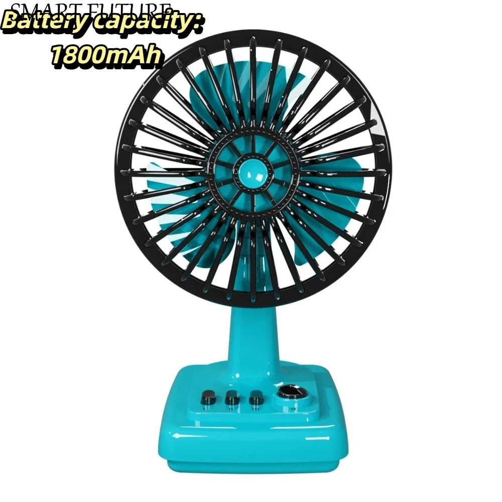 充電式充電式デスクトップファンポータブルクラシックレトロスタイルポータブルミニ電動ファンコンパクトデザインミニ