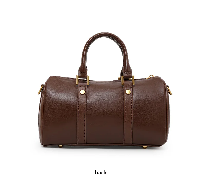 Aidrani Damenhandtasche aus echtem Leder mit Schultergurt – Crossbody, zylindrische, kissenförmige Aufbewahrungstasche für eine Schulter – Detail 9