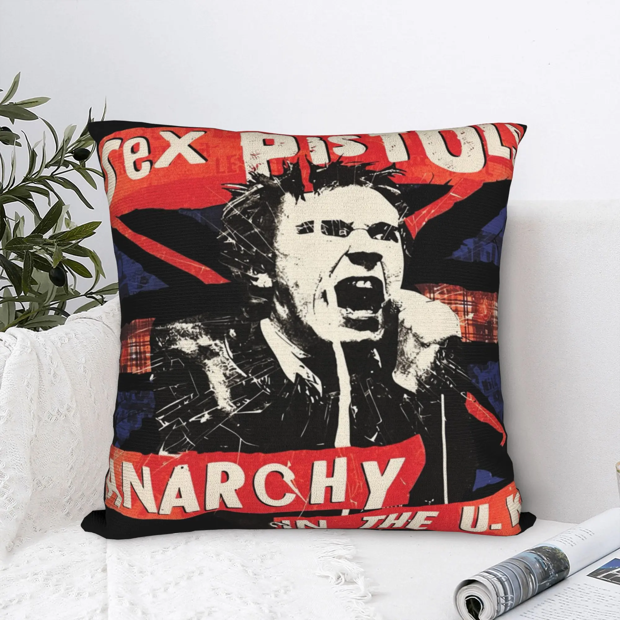 Sex Pistols Pillow Cover  Comfy Cushion Cover Retro Trendy Pillow Case For Wedding Party Home Decor