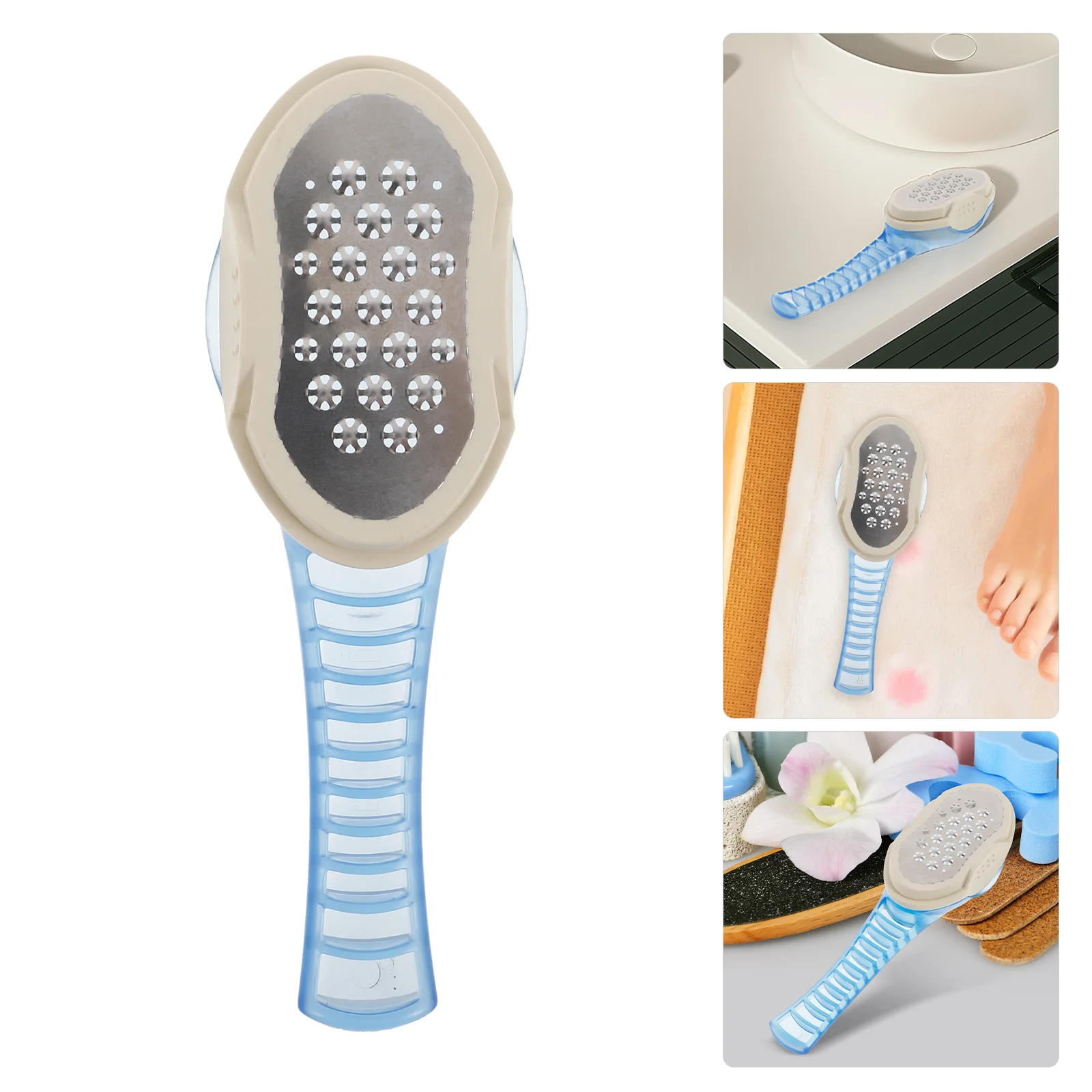 Stainless Steel Foot Grinder Nail Tools Scrubber Brush Callous Remover Heavy Duty Removers for Feet Exfoliator Pedicure