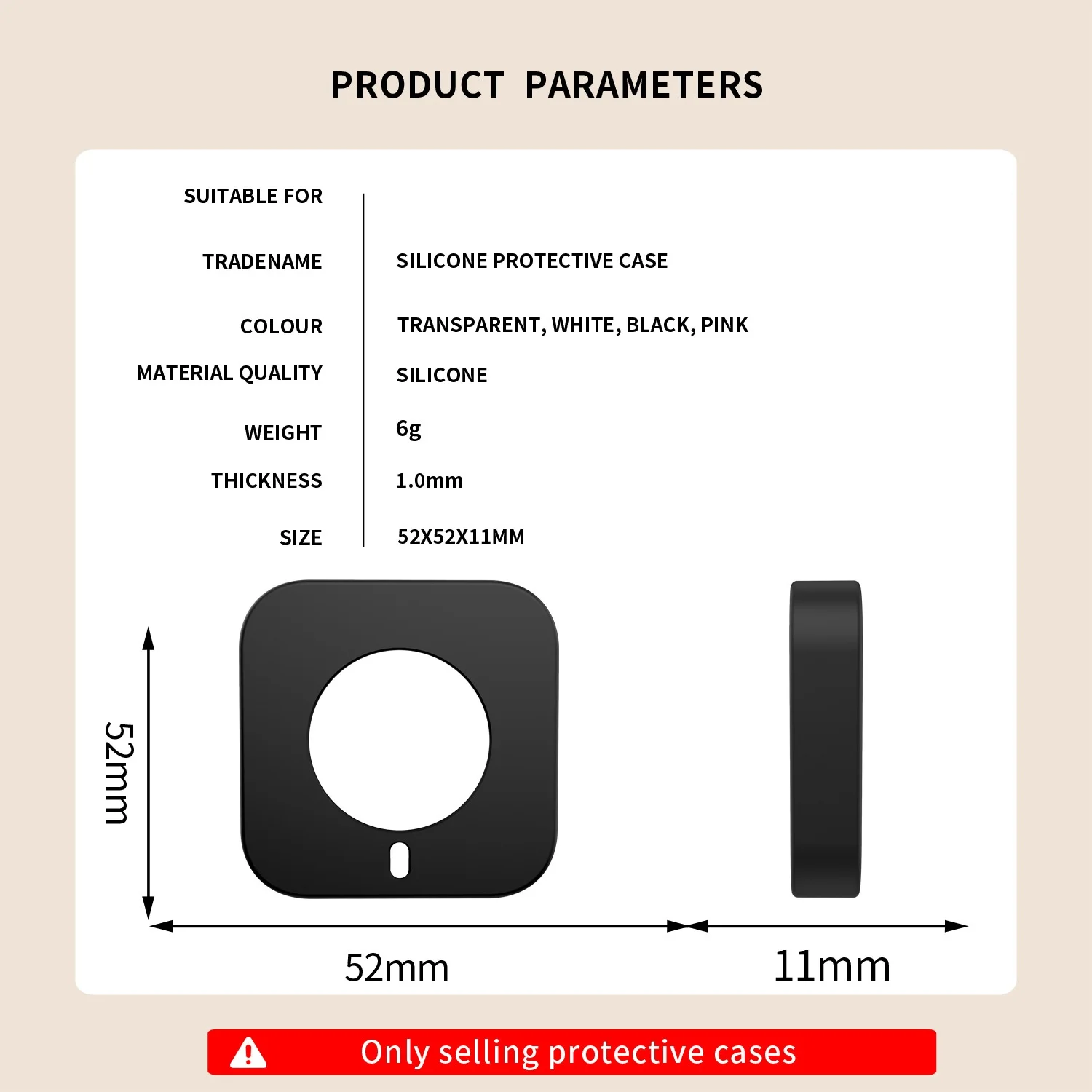 Silicone Protective Cover for Oura Ring 4 / Oura Ring 5 Smart Ring Charging Base Anti-Dust Shockproof Charger Case