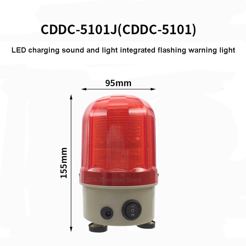 1Pcs Magnet CDDC-5101J Flash Warning Light LED Charging Alarm Lamp Battery Signal Scintillation Lamp N-5101J