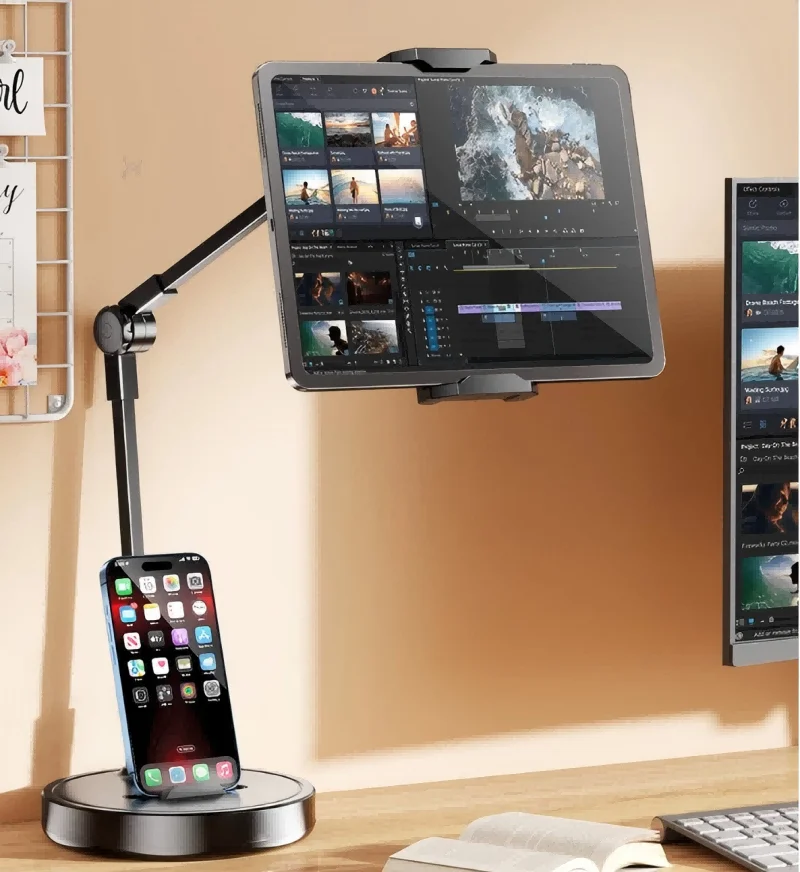 

Desktop Cantilever Overhead Shooting Stand for Mobile Phone Live Streaming And Food Photography with Weighted Base