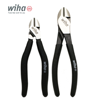 Wiha 6/7-Inch Diagonal Pliers in CRV Steel for Cutting Wires Black Forest Series Diagonal Pliers with Comfort Grip 45322/45843