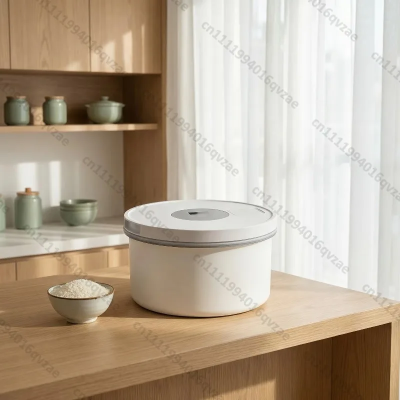 Stainless Steel Environmentally Friendly Durable Waterproof Seal 6L Classic Food Storage Container Vacuum Rice Bucket Household