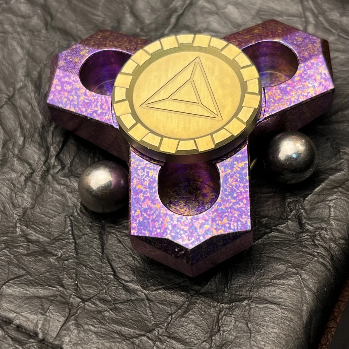 Titanium Alloy EDC Fidget Slider โลหะ Haptic Spinner Anti Stress Sensory ADHD Focus Magnetic Glide โต๊ะของเล่นผู้ใหญ่