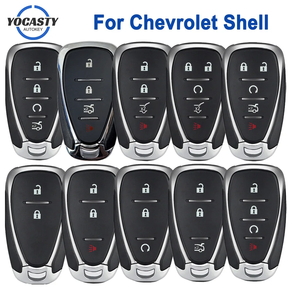 YOCASTY For Chevrolet Chevy Spark Cruze Malibu Camaro Equinox Traverse Sonic Bolt Trax Cover Replacement Remote Key Shell Case