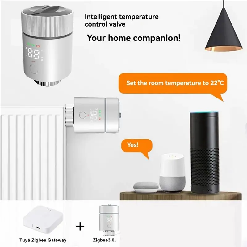 N84R Tuya Wifi Termostato Intelligente TRV Termostatico Valvola Del Radiatore Attuatore Controllo della Temperatura Casa Intelligente Voce Casa