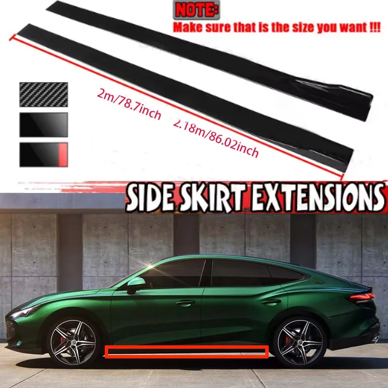 

FOR MG7 2M Car Side Skirt Extension Plate Lip Separator Bumper 2.18M Racing Side Spoiler