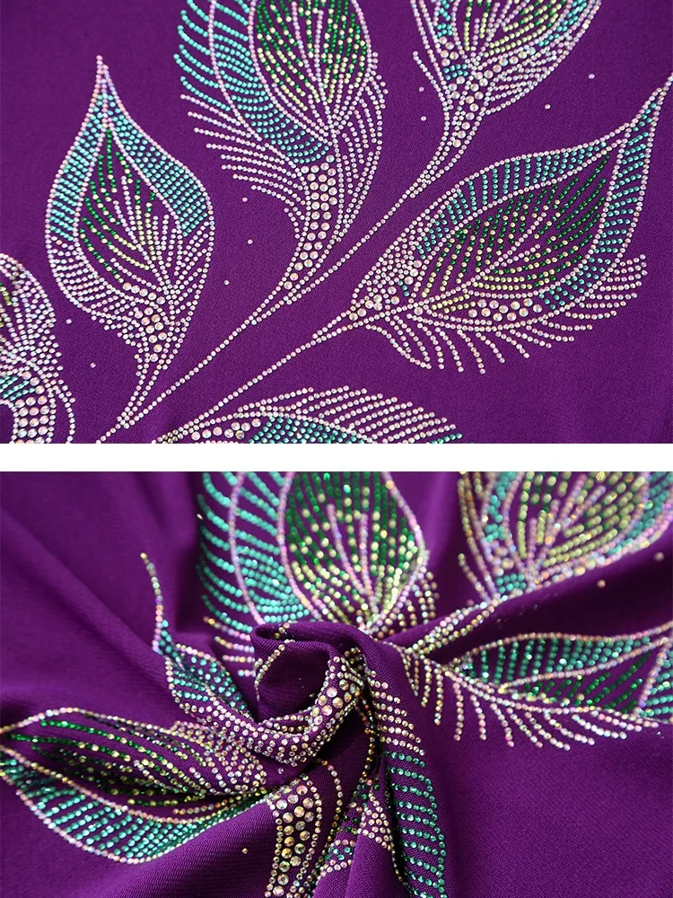 New 2025 Summer Design Short Sleeved Women's T-Shirt High Quality Fashion Hot Diamond Elegant Slim Chic Ruffles Mesh Top Blusas