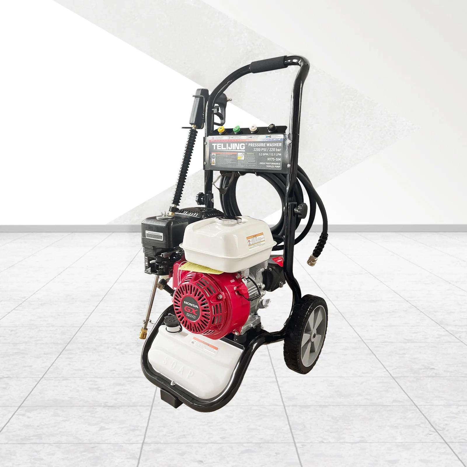 3200PSI/220bar Engine High Pressure Washerpowerful and Versatile Cleaning Tool Home and Outdoor Cleaning