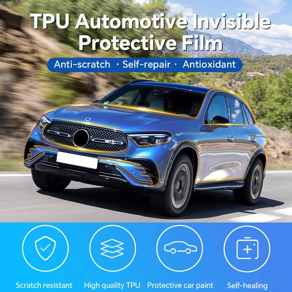 

For Mercedes Benz GLC X254 Luxury X254 Base 2023 2024 TPU Paint Protection Film Clear Bra Pre-cut PPF Kit Anti-Scratch Resistant
