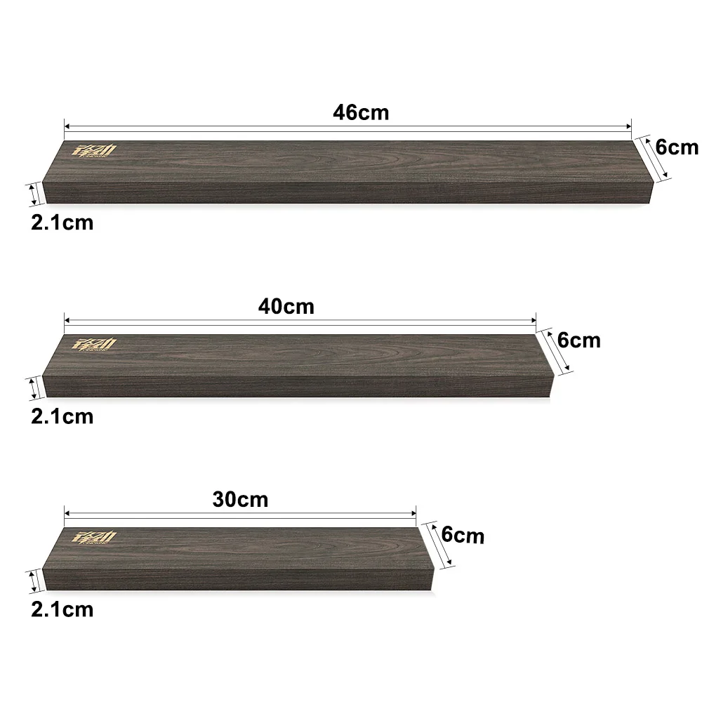 Imagem -03 - Poderosa Tira de Faca Magnética Acácia Madeira Facas Titular Bloco Montagem na Parede Peças 12 16 16 18 18 Polegada Ferramentas Cozinha Artesanal Rack