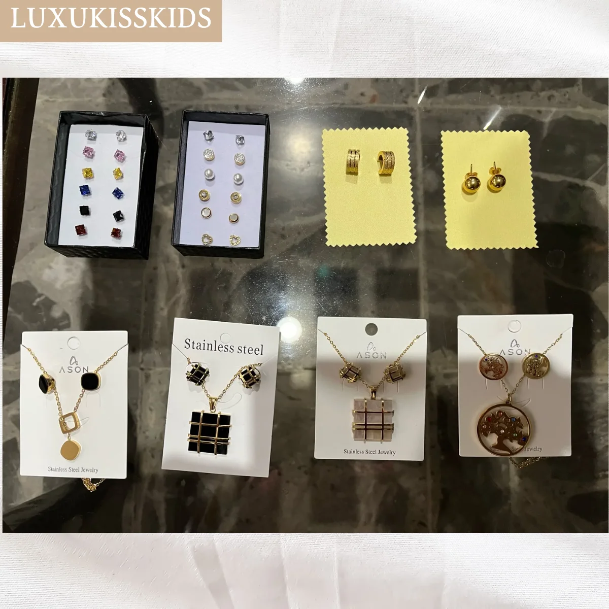 LUXUKISSKIDS Big Tree Of Life Charms Dubai Golden Jewelry Sets For Woman/Men Hippie Round Pendant Set of Necklace Earrings Punk