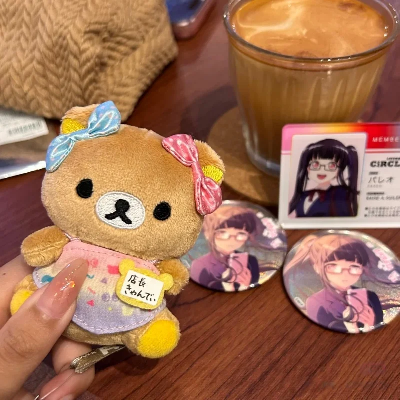 

San-X Anniversary Harajuku Sendai Manager Navy Series relaxed bear plush toy cute bear Stuffed doll Handheld mascot Ornament