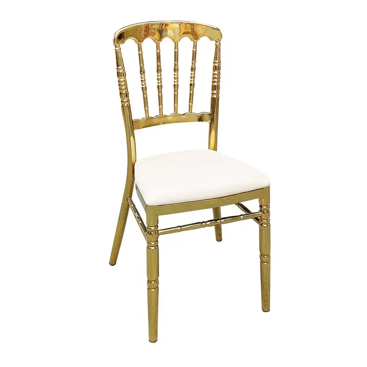 Bamboo chair, wedding , metal Napoleon castle  banquet  aluminum alloy, gold bamboo  including sea