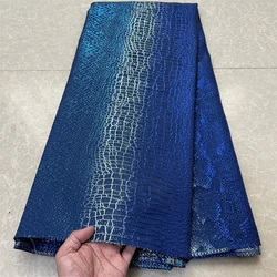 2024 High Quality African Nigerian For Sewing Tulle Lace Fabric Organza Embroidery Party Dress Damask  Jacquard 5Yard HD085