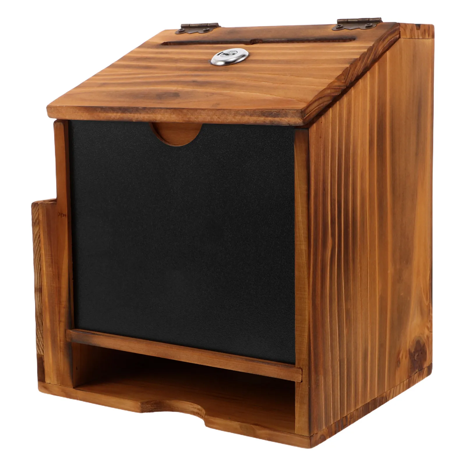 

Деревянный почтовый ящик для предложений с замком, настенный, из массива дерева, надежный контейнер для пожертвований, обратной связи и голосований