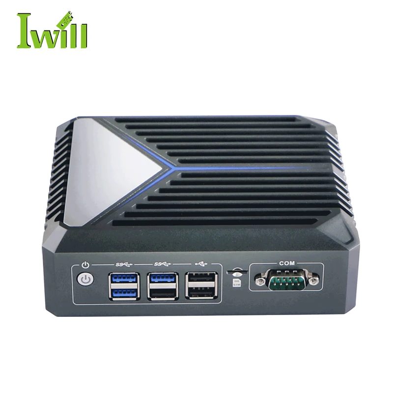 Fanless Mini PC J6412 Quad Core Nano Box Industrial Computer for Embedded OPS PC