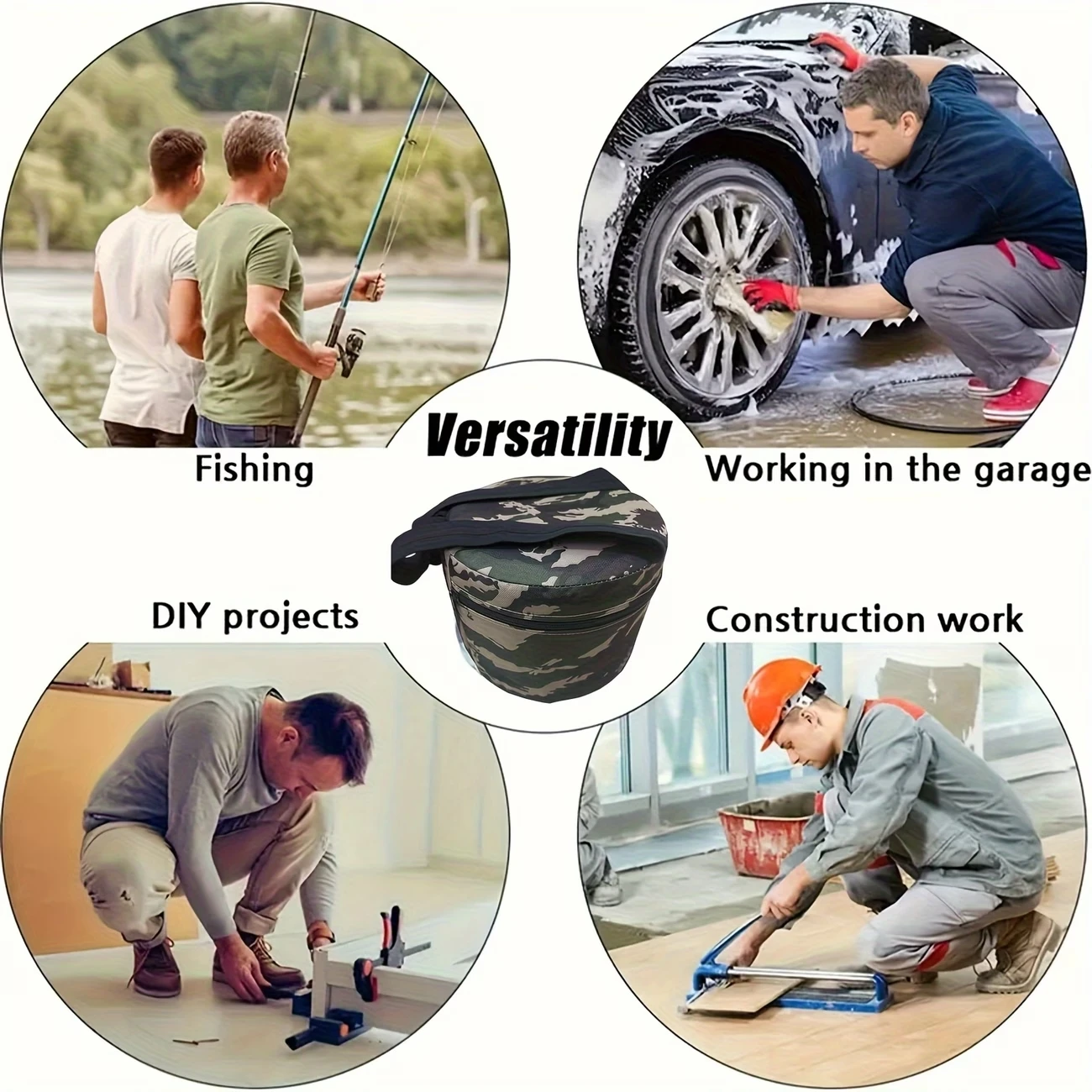 

Comfortable Durable Padded Garden Seat Portable Folding Seat For Gardening Work Lumbar Spine Protection Gardening Accessories
