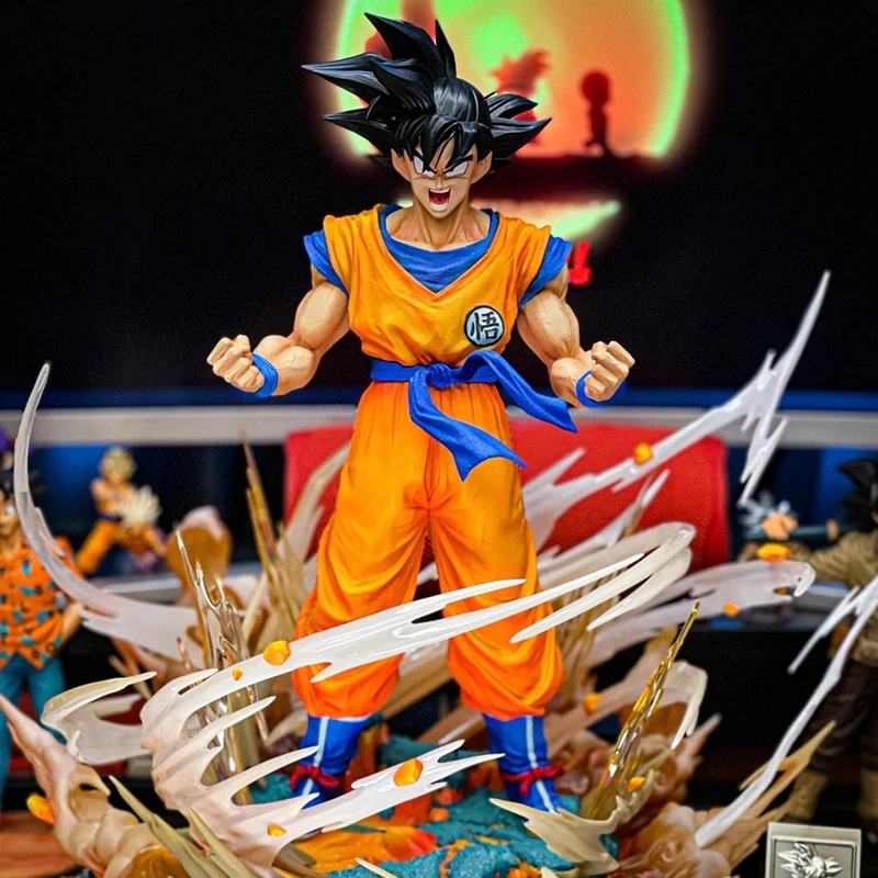 

29cm Dragon Ball Z Son Goku Anime Figure Kaioken Action Figurine Pvc Statue Collection Model Decoration Ornaments Toys Gift