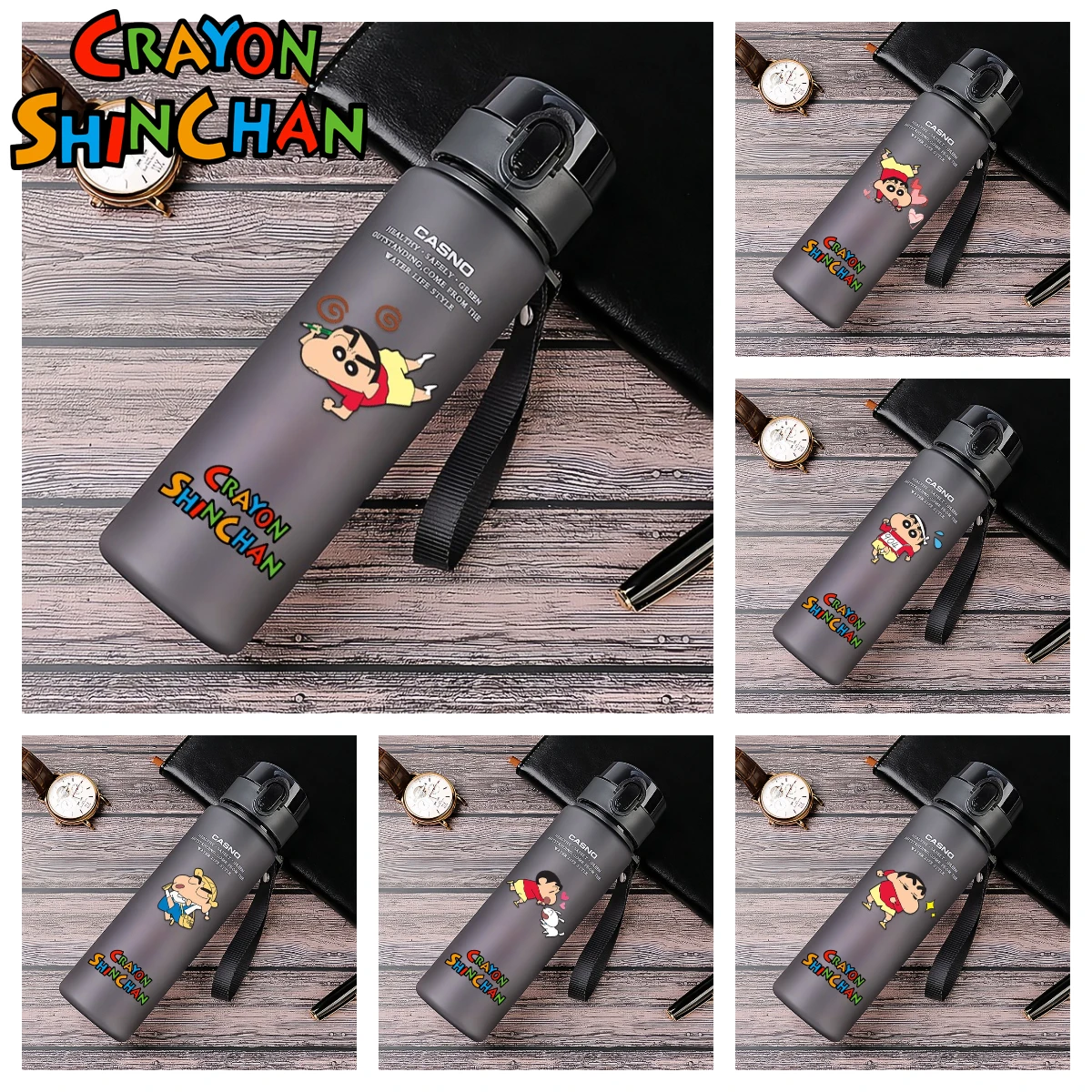Crayon Shin-chan Water Cup for Boys Primary and Secondary School Students School Cup for Children Portable Kettles for Men Women