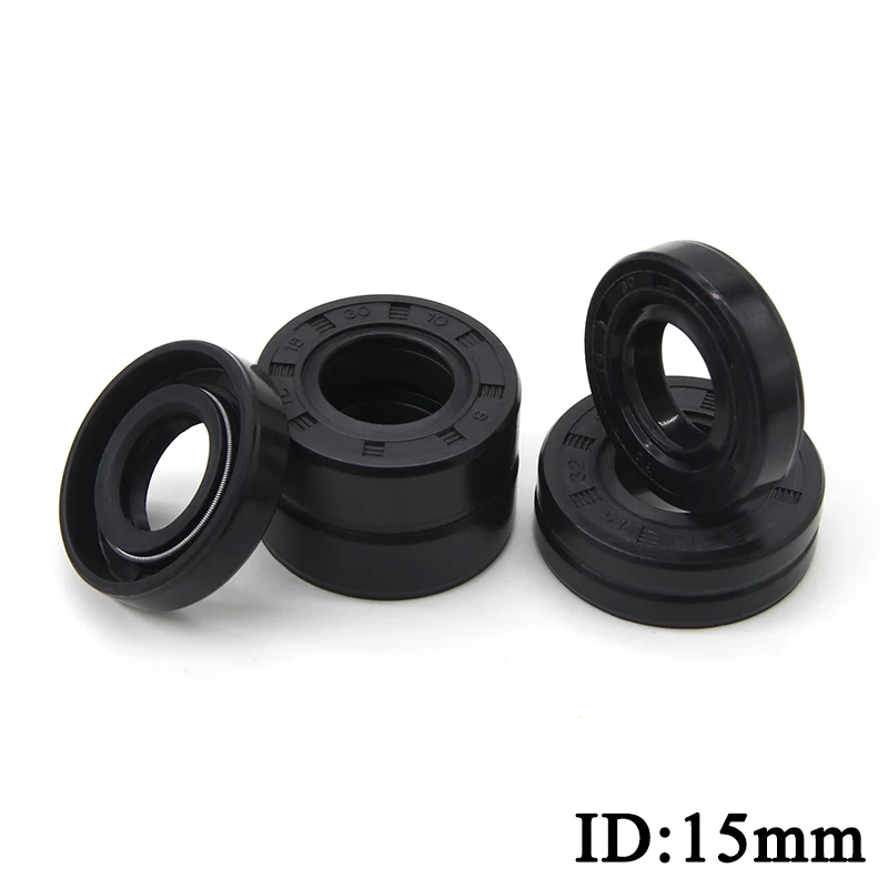 

ID 15mm NBR Shaft Nitrile Rubber Oil Seal TC-15*22/24/25/26/28/30/32/35/40/42*5/7/8/10 Nitrile Double Lip Oil Seal