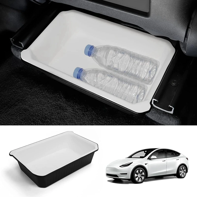 

For Tesla Model Y 2021 2022 2023 Accessories Under Seat Storage Box Organizer Tray Underseat Bins Storage