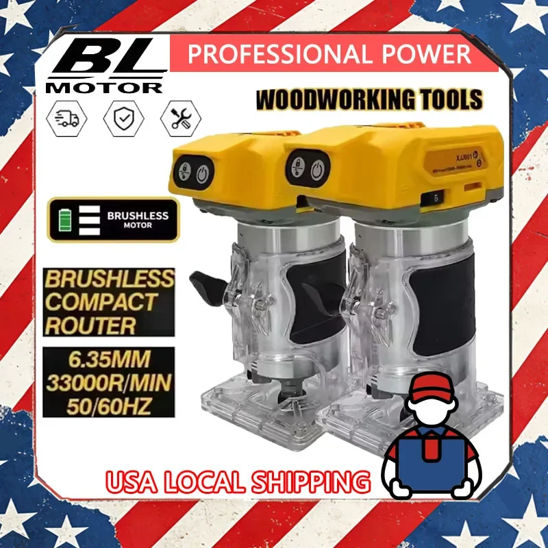 

Беспроводной фрезерный станок для обработки дерева, 33000 об/мин, совместимый с Dewalt, для резки, фрезерования, гравировки и штробления