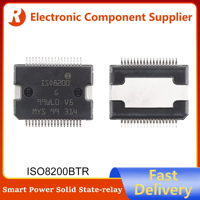 2Pcs ISO8200BTR PowerSO-36 ISO8200 Current Isolated Eight Channel High Side Intelligent Power Solid-state Relay IC Chip in Stock