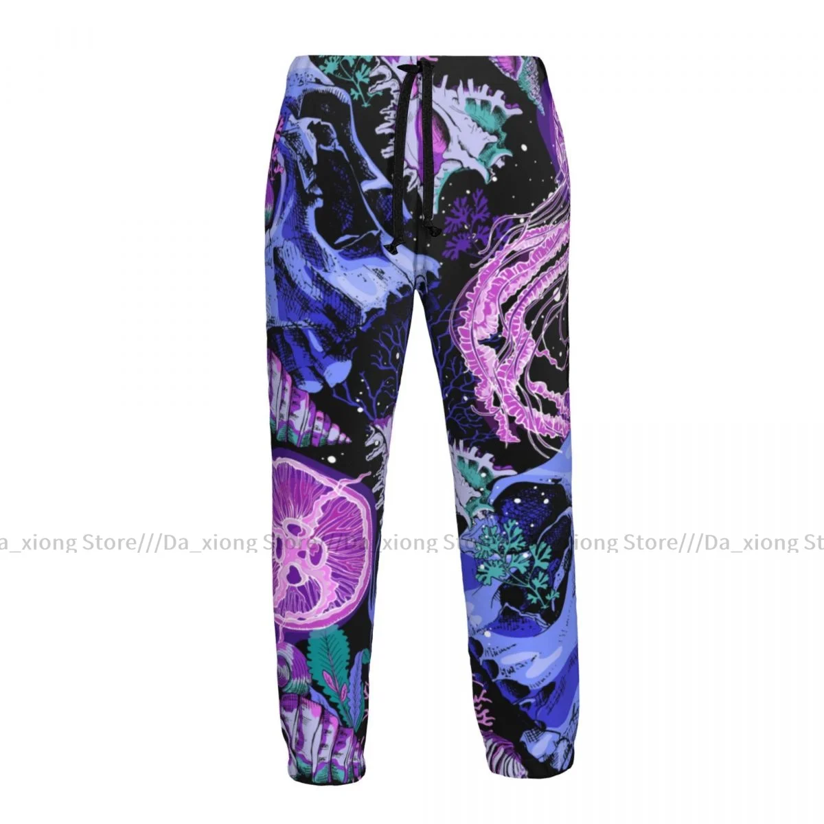 Men Joggers Pants Psychedelic Skulls With Jellyfishes Corals And Shells Man Sweatpants Streetwear Casual Mens Pants