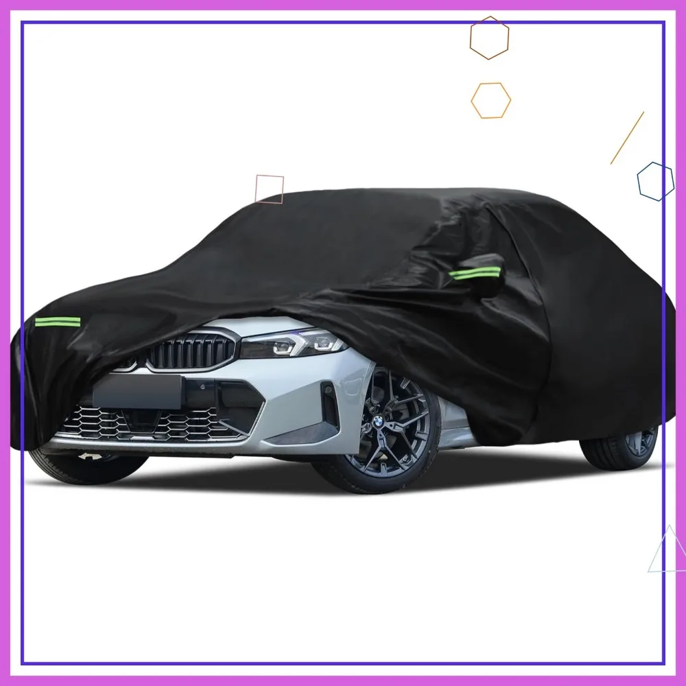 

Universal Waterproof Car Cover with Zipper, Windproof Design, Reflective Stripes for All-Weather Protection