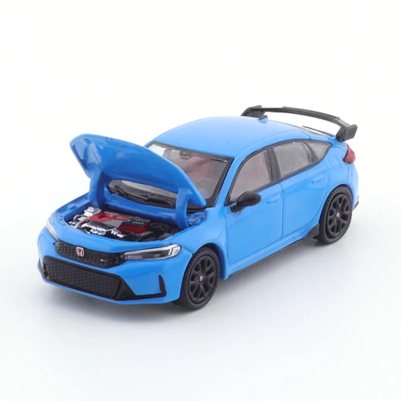 Xcartoys Pop Race 1/64 Honda Civic (Fl5)-Race Blauwe Auto Legering Motorvoertuig Diecast Metalen Model Kids Xmas Cadeau Speelgoed Voor Jongens