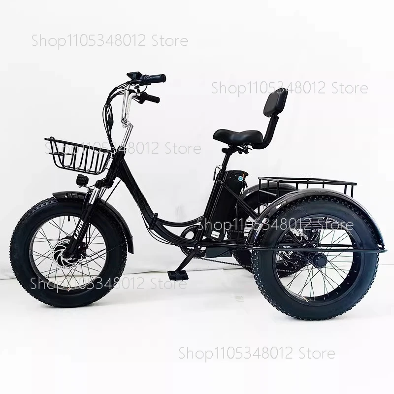 

20 Inch Fat Tire Pedal Tricycle Snow Lithium Battery Bike