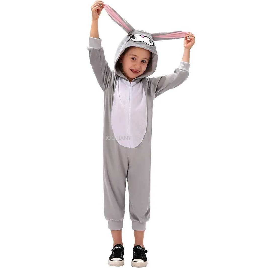 

Halloween Children Animal Jumpsuit Easter Rabbit Cosplay Costume Preschool Stage Performance Costumes Holiday Party Funny Sets