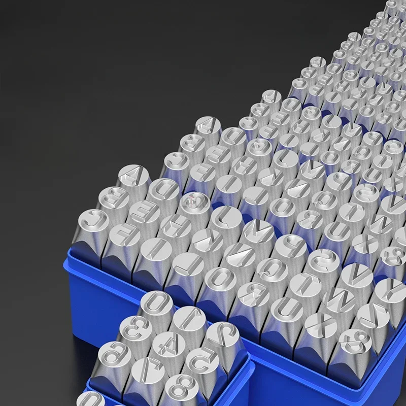 Imagem -03 - Conjunto de Carimbo de Aço com Caracteres do Alfabeto Numérico para Ferramentas de Marcação-kit de Carimbo de Impacto para Ferramentas de Identificação de Gravação Precisa