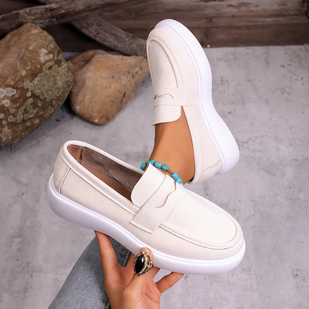 

2025 Новые женские кроссовки, новые весенние удобные туфли без шнуровки на мягкой подошве, женские повседневные кроссовки на плоской подошве, уличные женские кроссовки с круглым носком