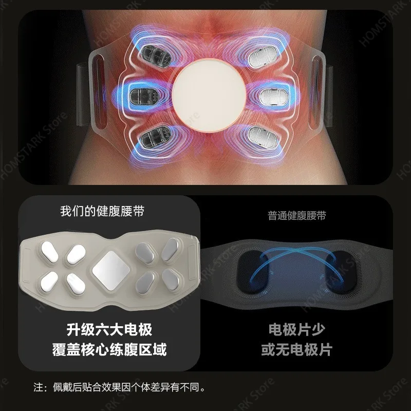 EMS Red‑Light Heating Waist Belt, Bluetooth Remote Abdominal Trainer, 10 Modes 16‑Level Adjustable Household Beauty Supply